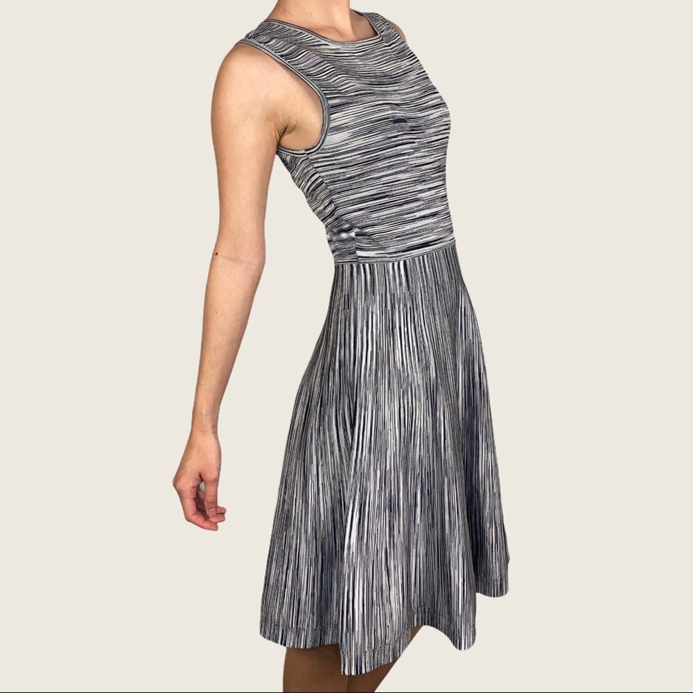 Karen Millen Knit Striped Fit & Flare Dress Sz 3